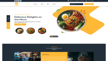 Food Truck Website Figma Template Thumbnail 