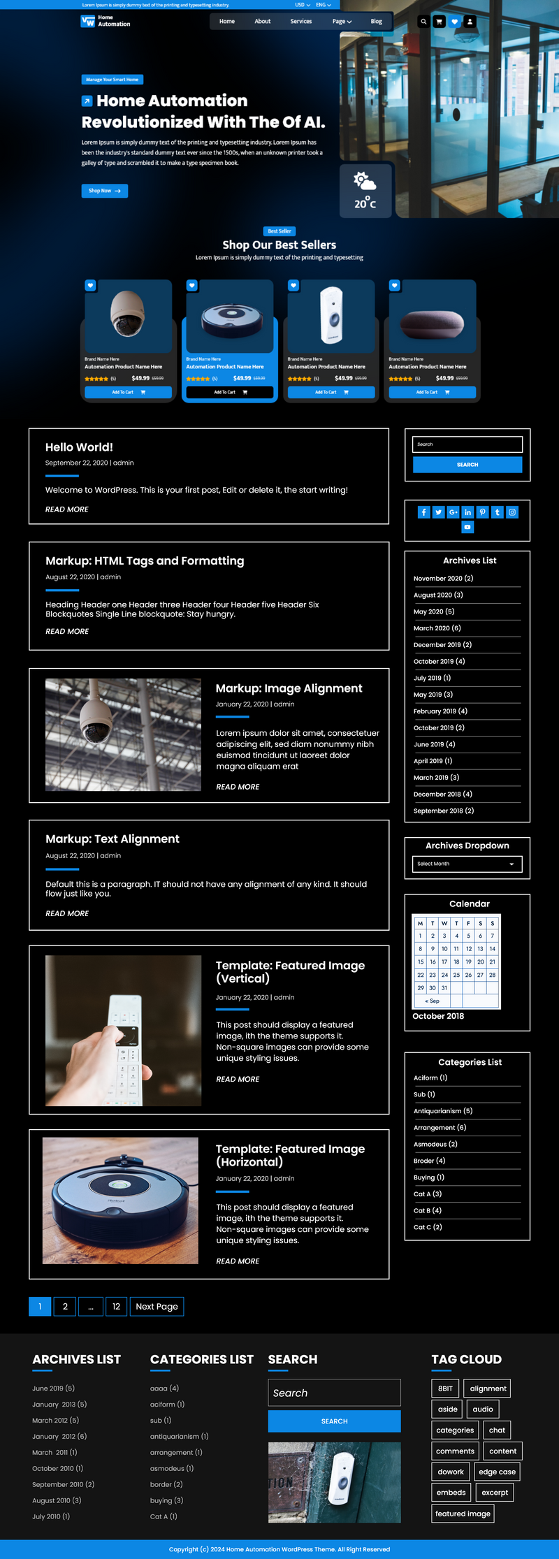 Free automation wp theme