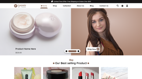 Free Cosmetics Shop WordPress Theme