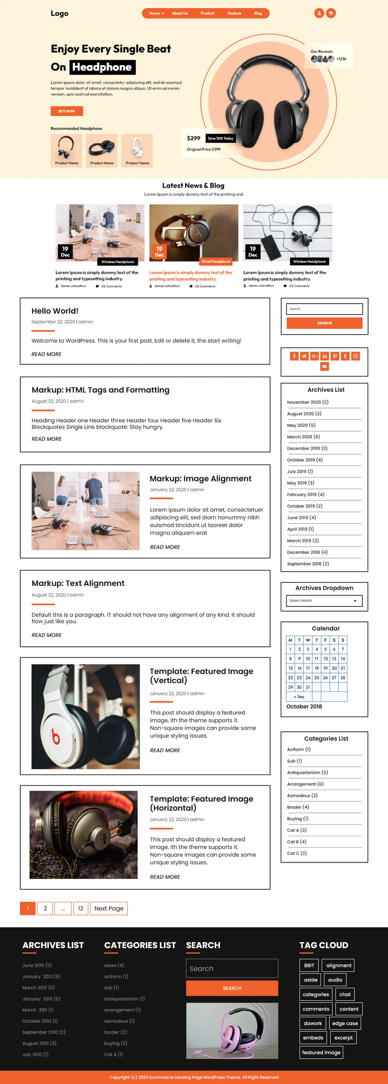Free ecommerce landing page template 
