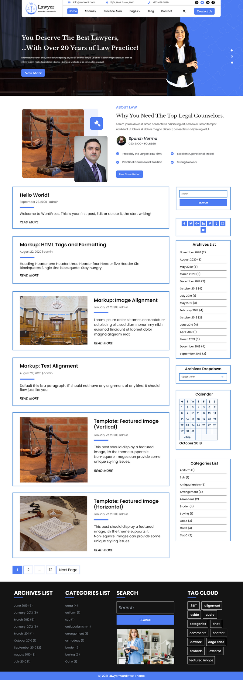 Law wordpress theme