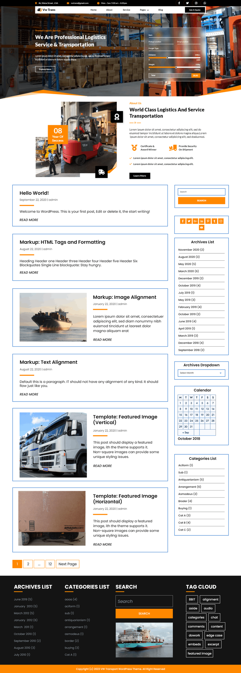  Business Market WordPress Theme