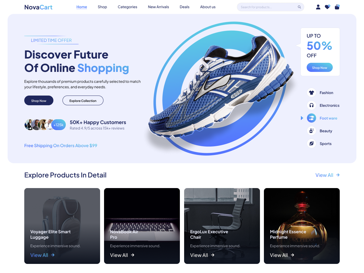Free Modern Ecommerce WordPress Theme Icon
