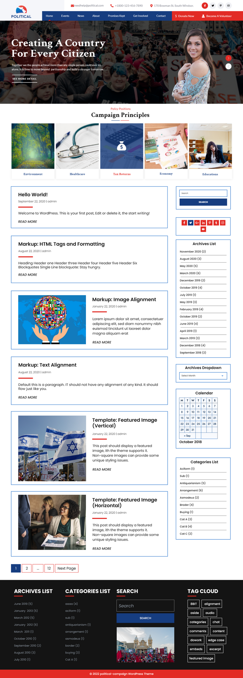 Vw political wordpress theme