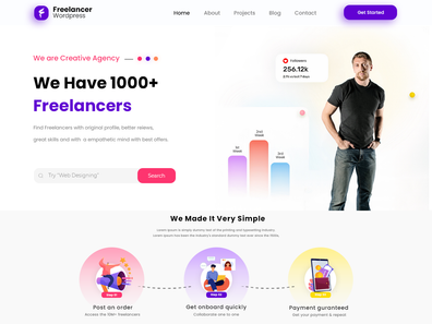 Free Freelance Marketplace WordPress Theme Thumbnail