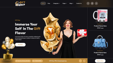 Gift Shop Figma Website Template Thumbnail