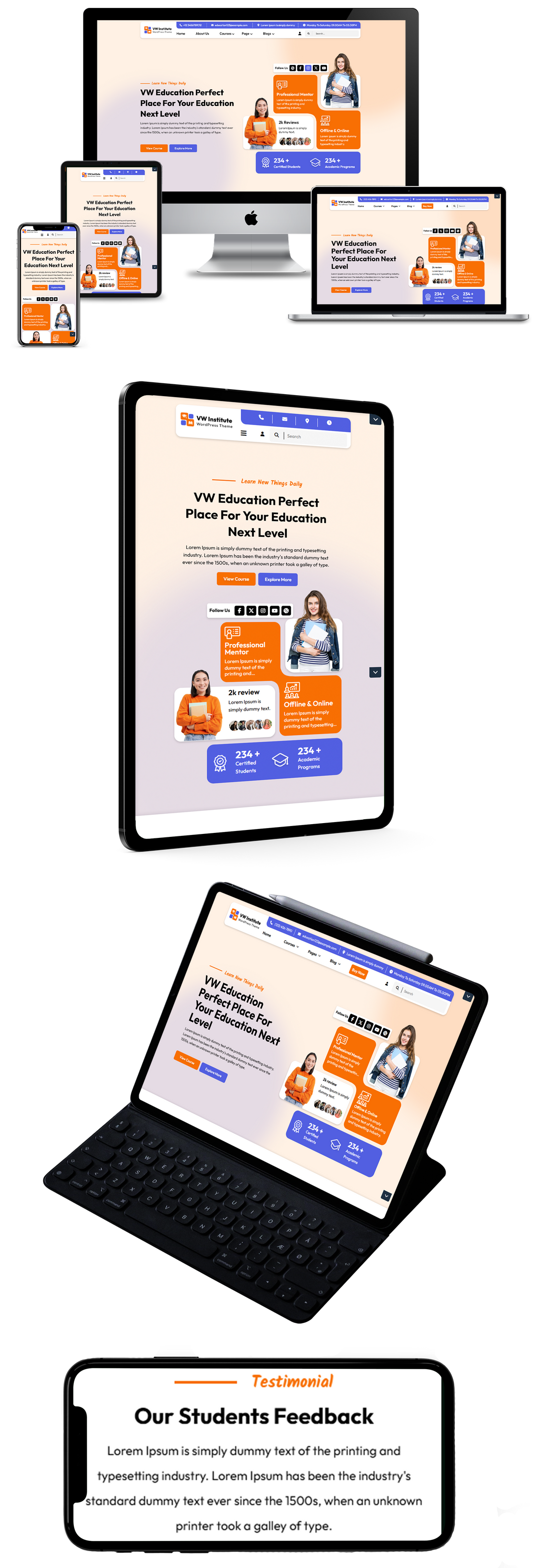 Institute Building Website Institute WordPress Theme to Create a Website for your Institution