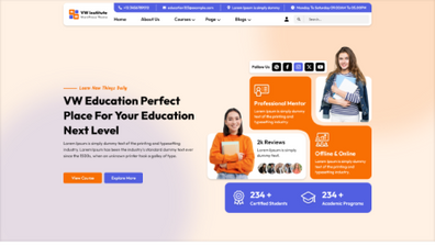 Institution Website Figma Template Thumbnail