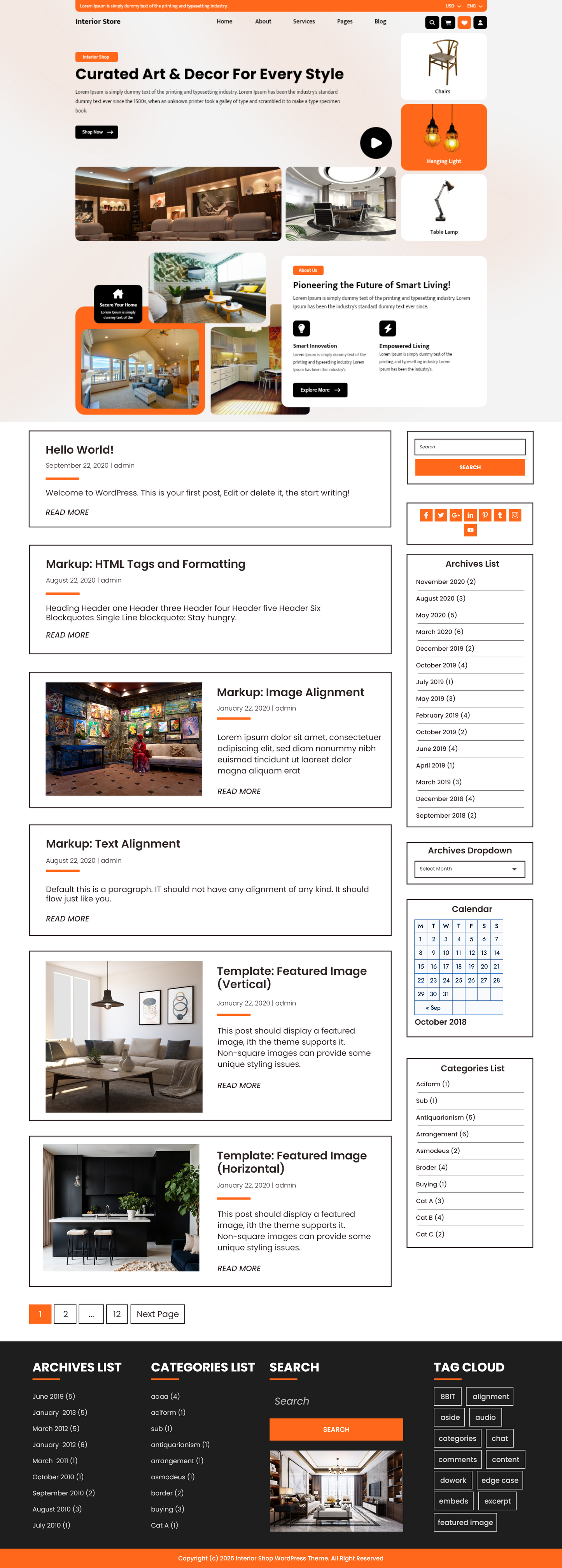 Interior store theme