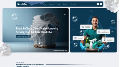 Laundry Website Figma Template Thumbnail