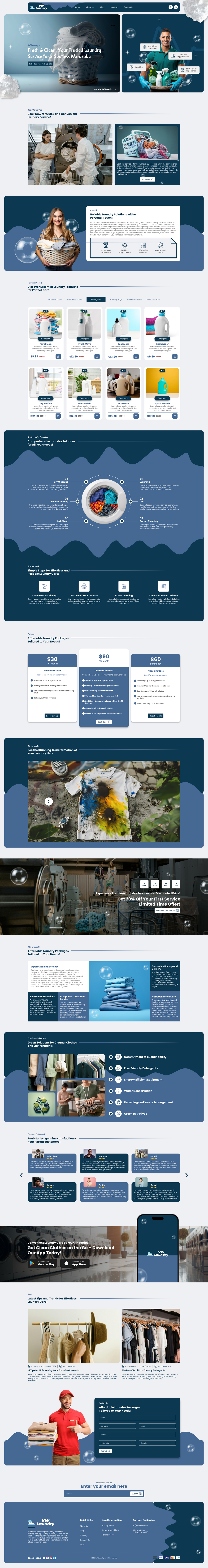 Laundry Website Figma Template 