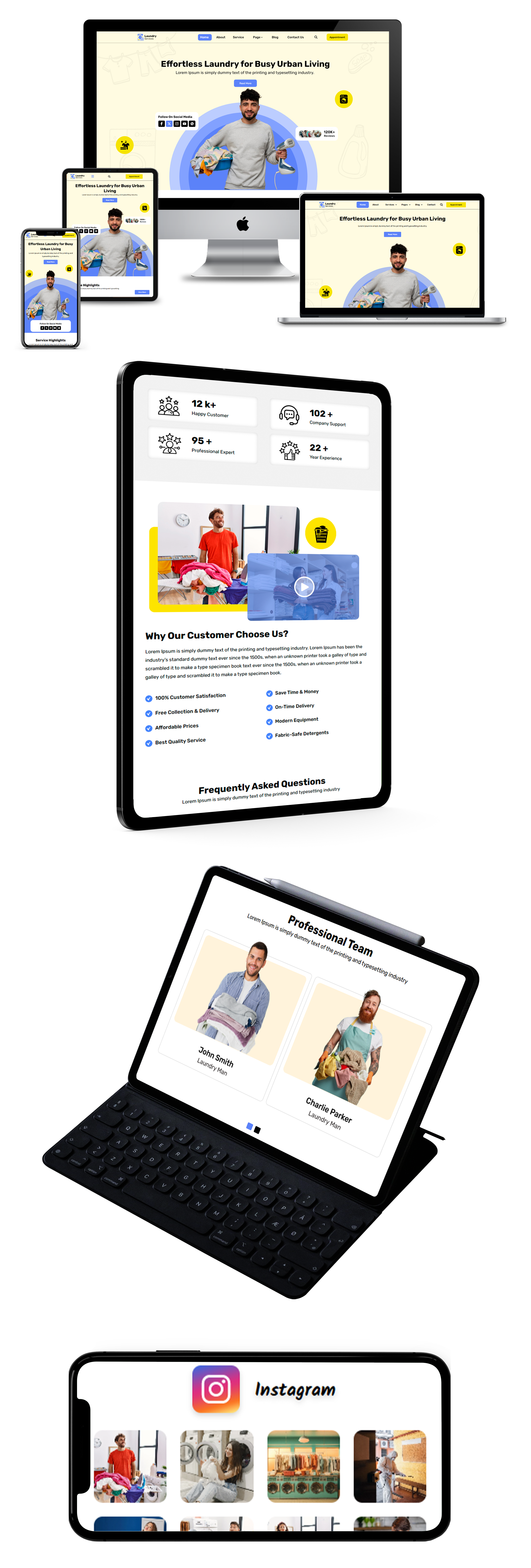 Laundry WordPress Theme Responsive Responsive