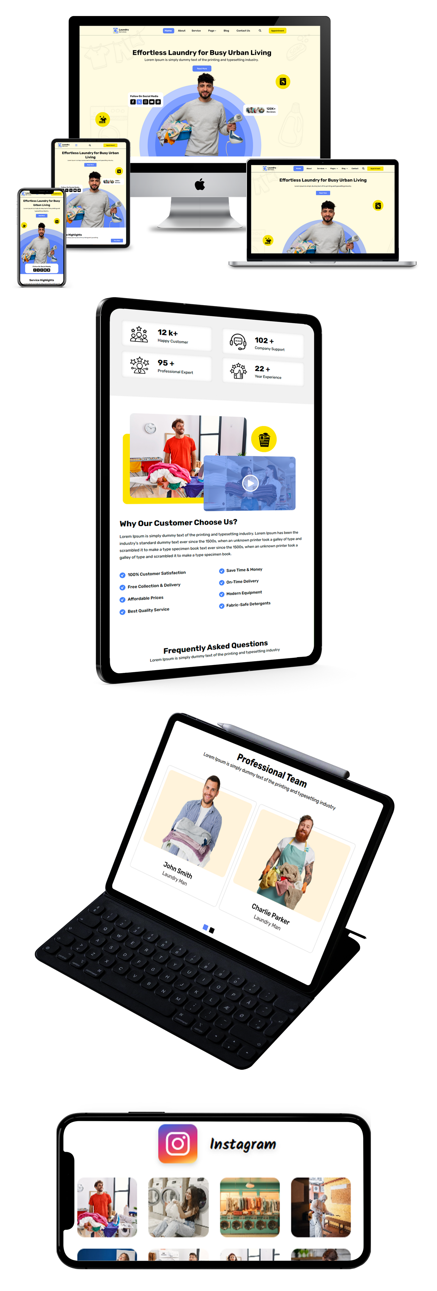 Laundry WordPress Theme Responsive