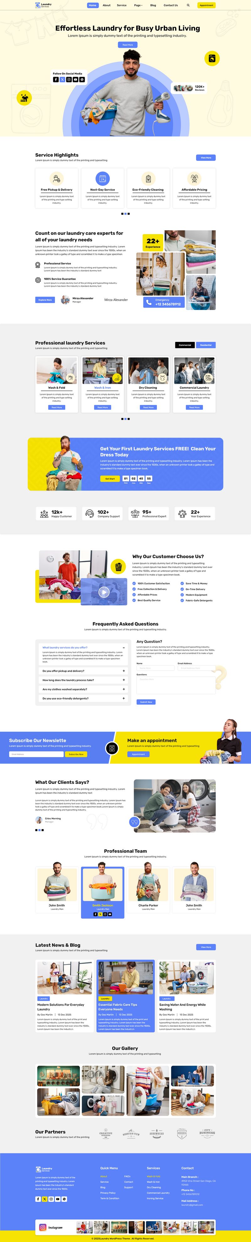 Laundry WordPress Theme