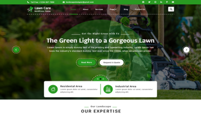 Lawn Care Website Figma Template Thumbnail