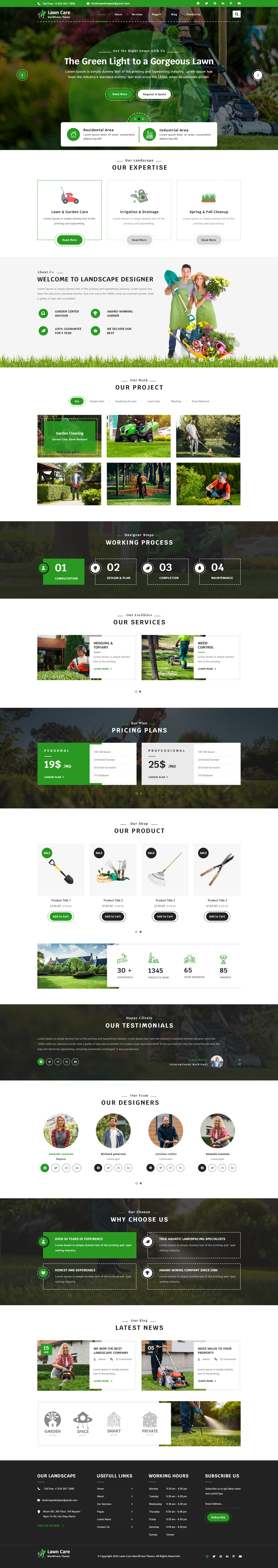 Lawn Care Website Figma Template