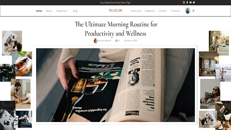 Lifestyle Blog  Website Figma Template 