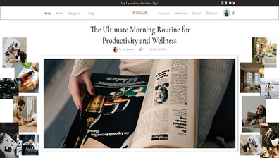 Lifestyle Blog  Website Figma Template Thumbnail