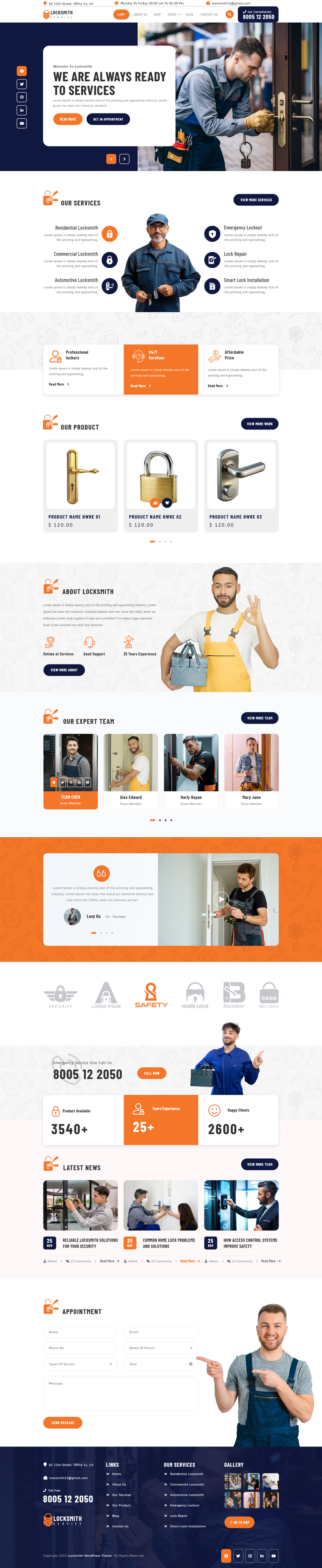 Locksmith WordPress Theme