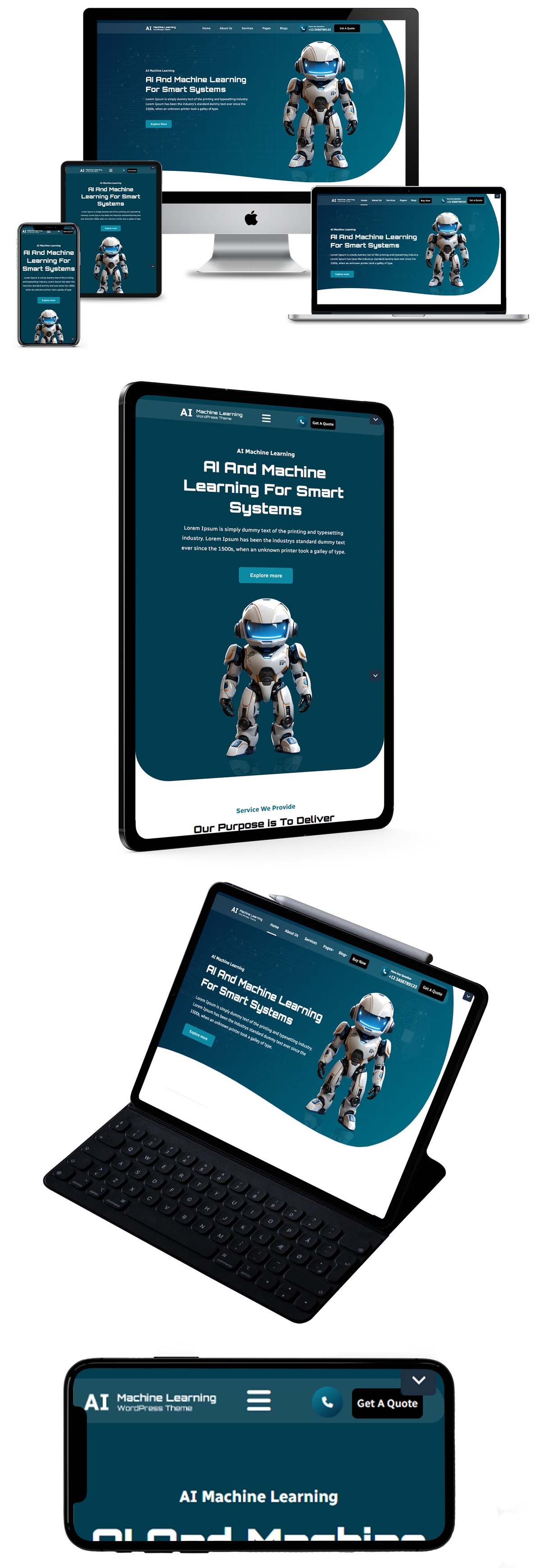 Machine Learning WordPress Theme