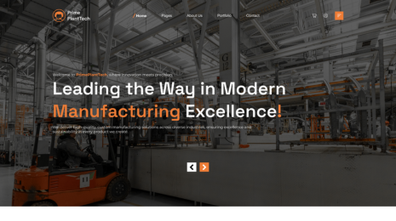 Manufacturing Plant Website Figma Template Thumbnail