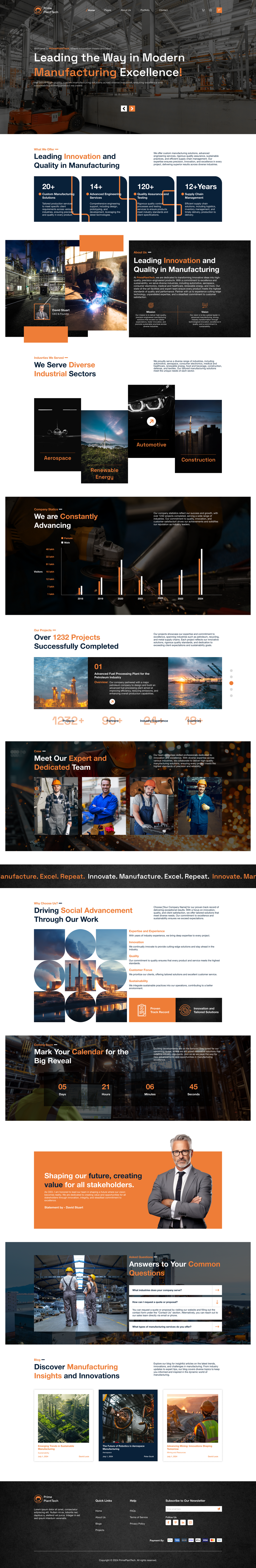 Manufacturing Plant Website Figma Template