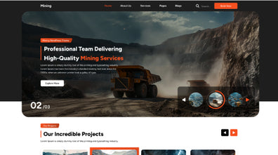 Mining Website Figma Template Thumbnail