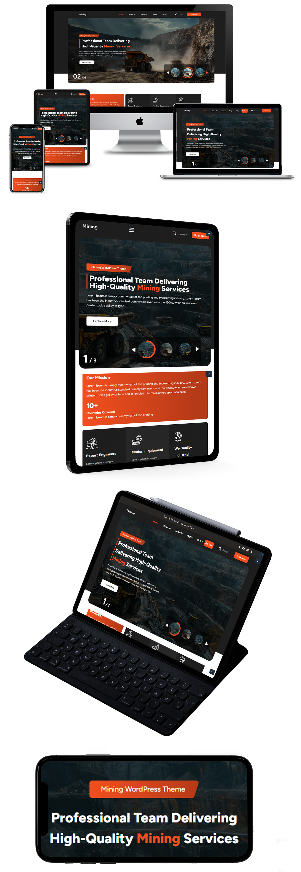 Mining WordPress Theme Responsive