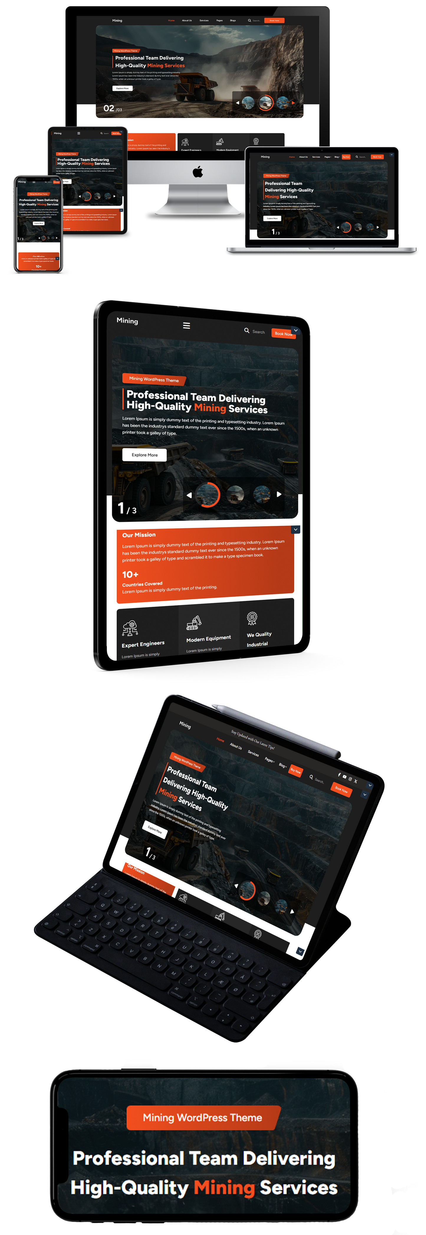 Mining WordPress Theme Responsive
