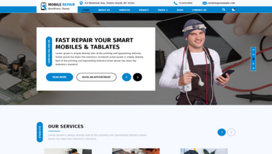 Mobile Repair Website Figma Template Thumbnail