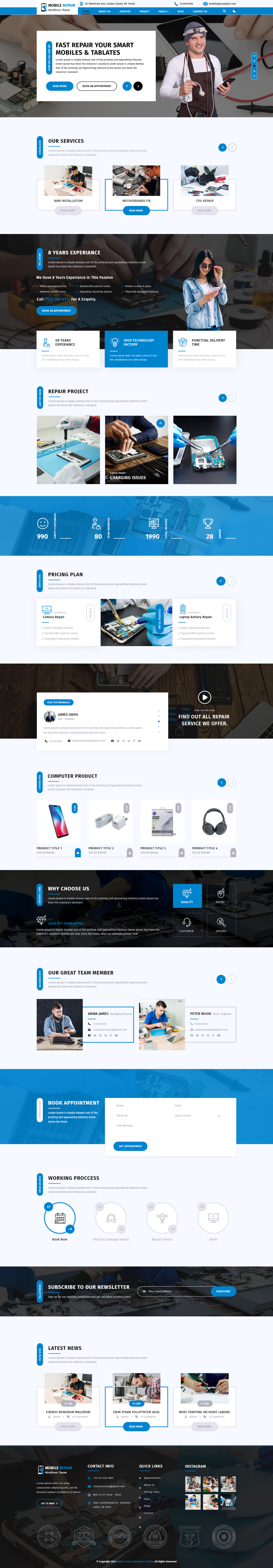 Mobile Repair Website Figma Template