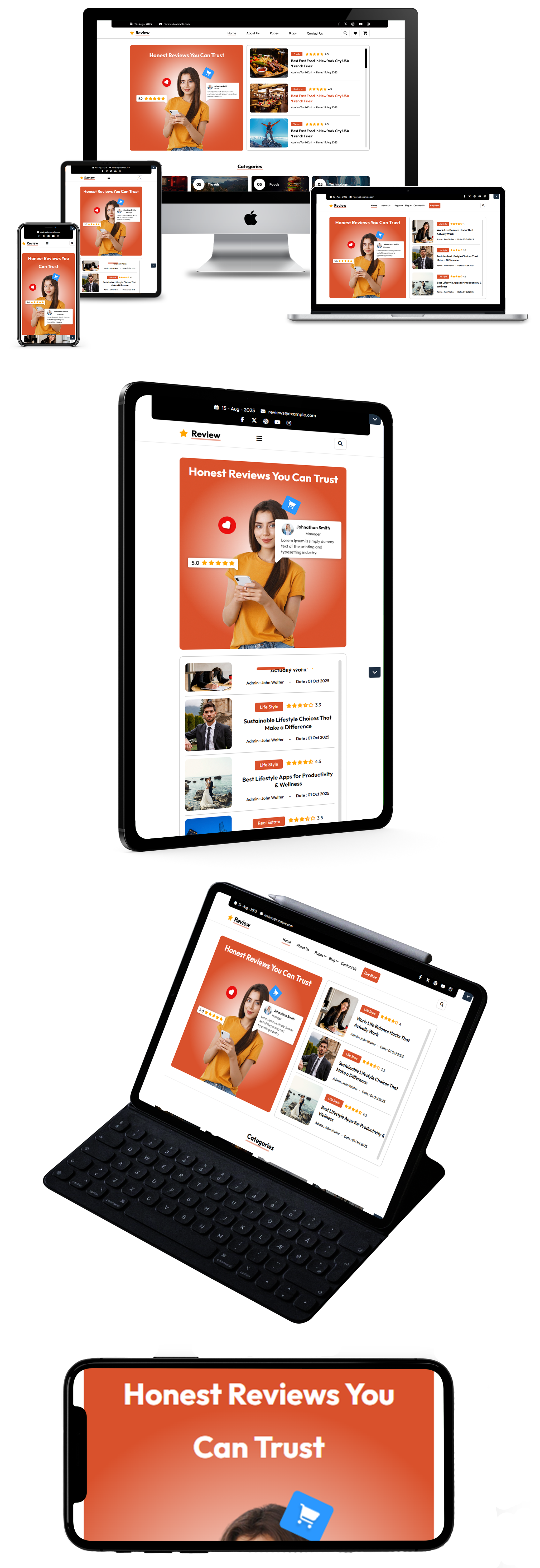 Review WordPress Theme Responsive