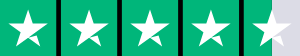 Four full stars and one half star rating icon