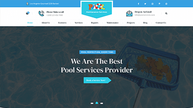 Swimming Pool WordPress Theme Thumbnail