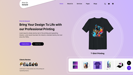 Print on Demand Website Figma Template Thumbnail 