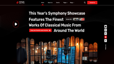 Radio Station Website Figma Template Thumbnail