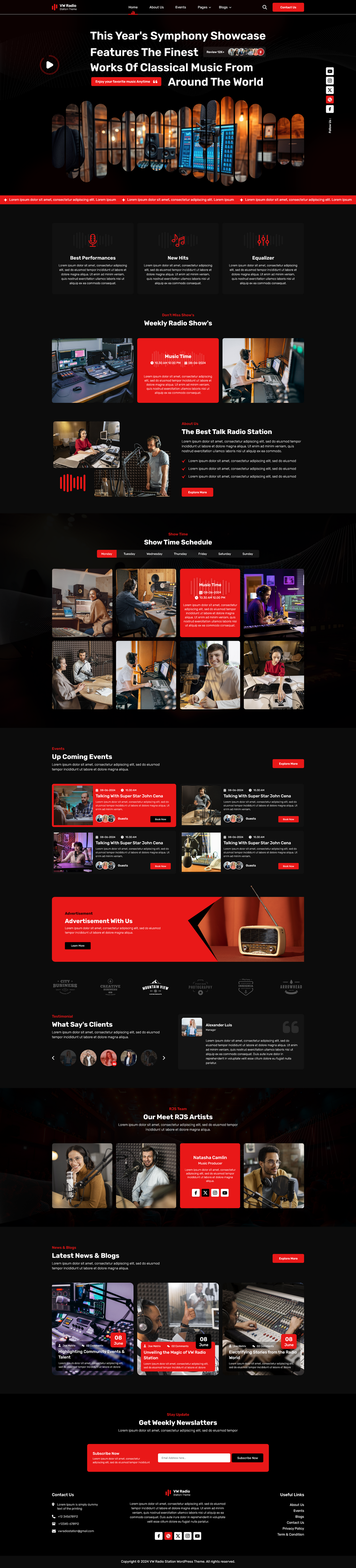 Radio Station Website Figma Template