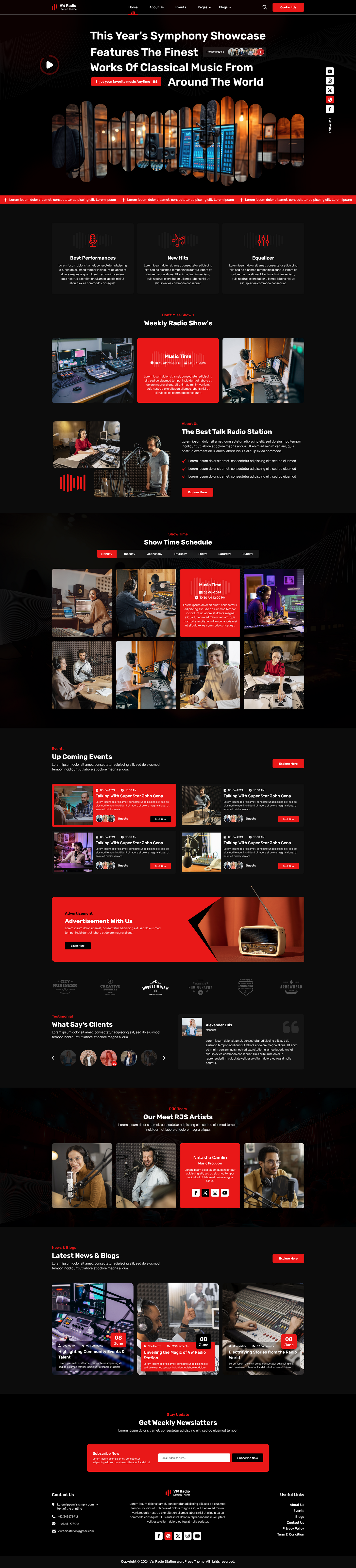 Radio Station Website Figma Template