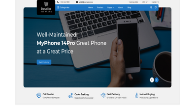 Reseller website figma template Thumbnail