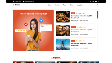 Review Website Figma Template