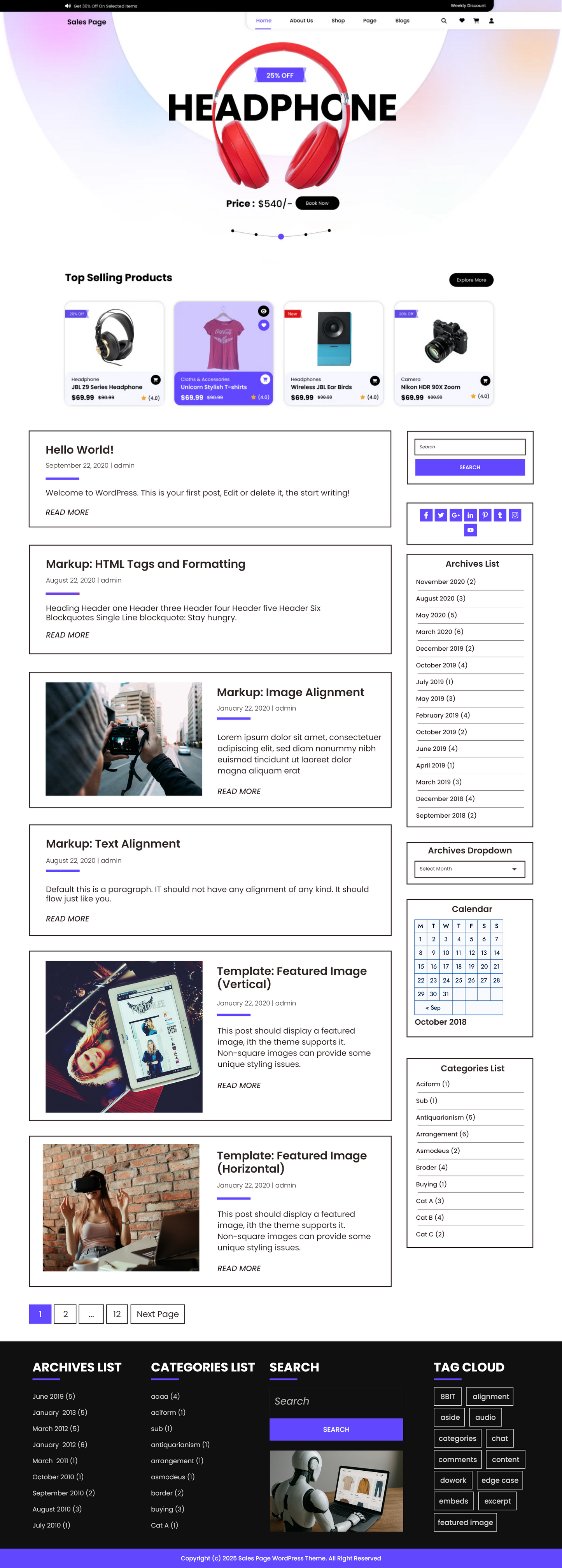 Sales Landing Page Theme