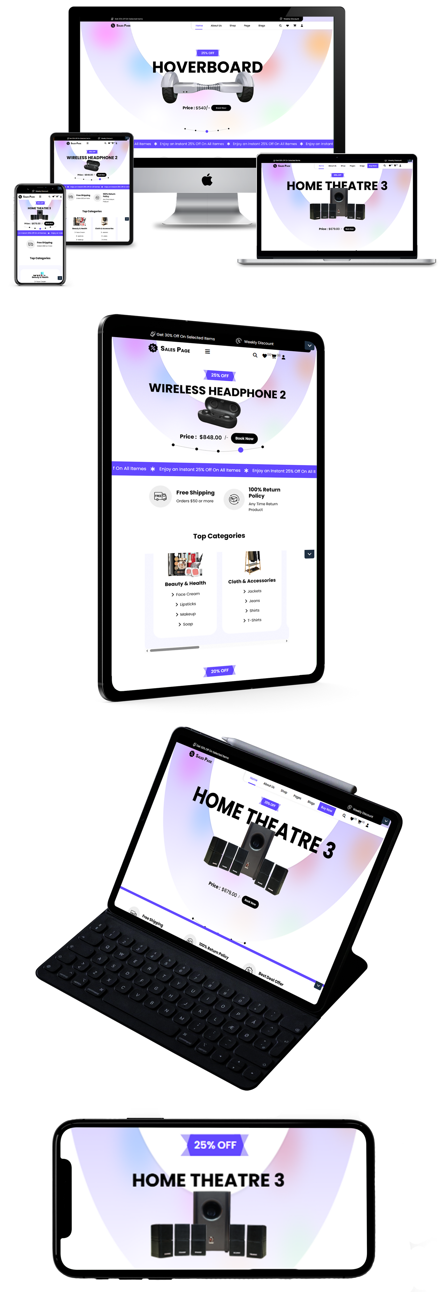 Sales Page WordPress Theme Responsive Image