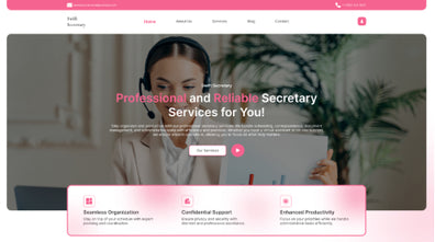 Secretary Website Figma Template Thumbnail