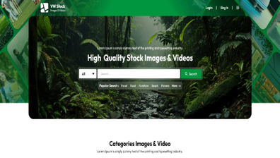 Stock Images Website Figma Template Thumbnail