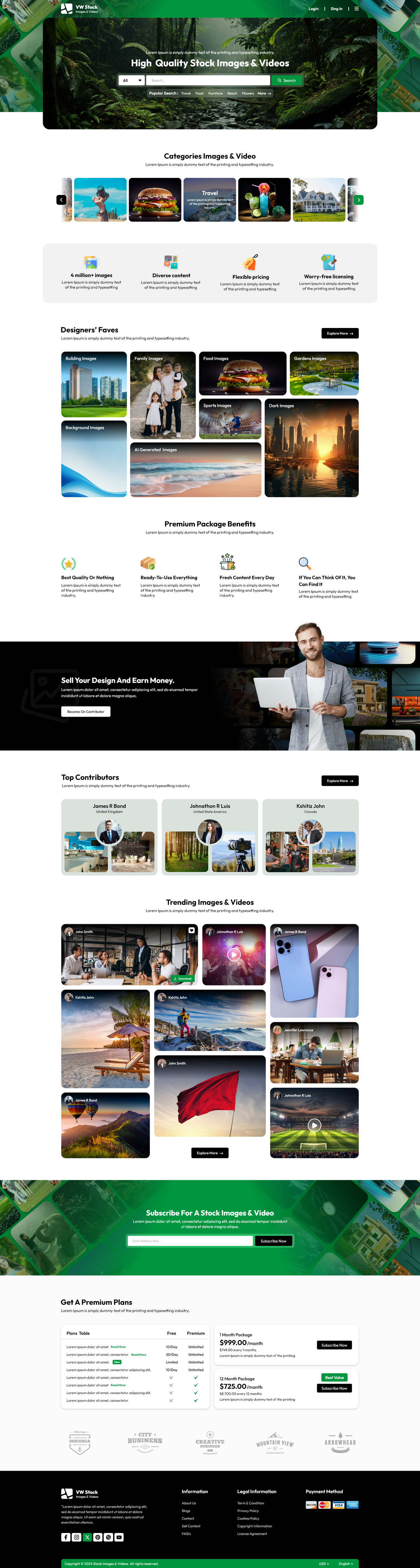 Stock Images Website Figma Template