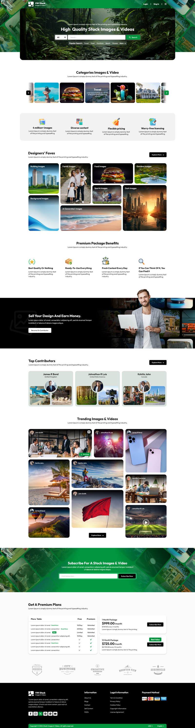 Stock Images Website Figma Template