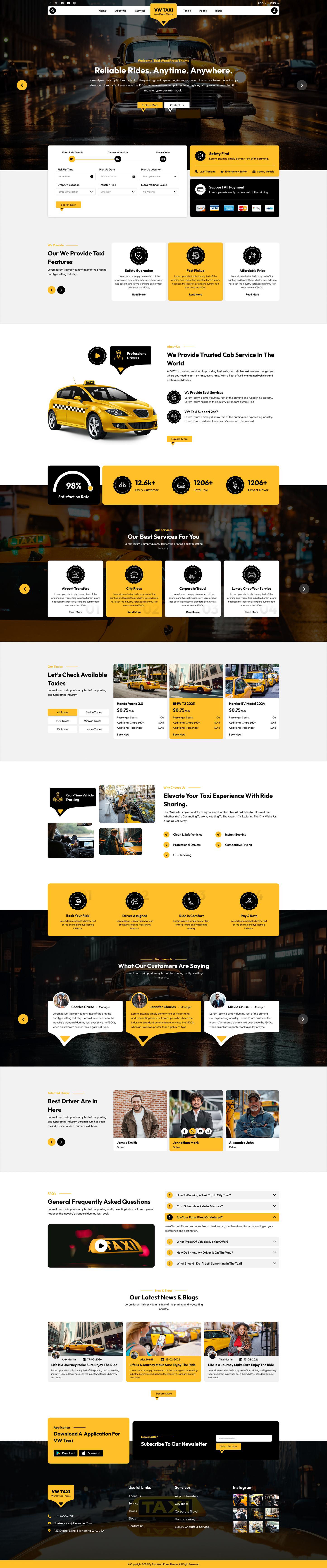 Taxi WordPress Theme