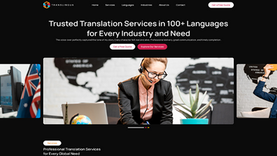 Translation Agency Website Figma Template Thumbnail