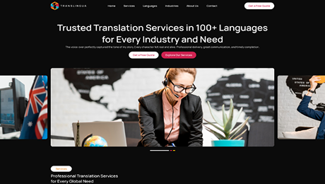 Translation Agency Website Figma Template Thumbnail 