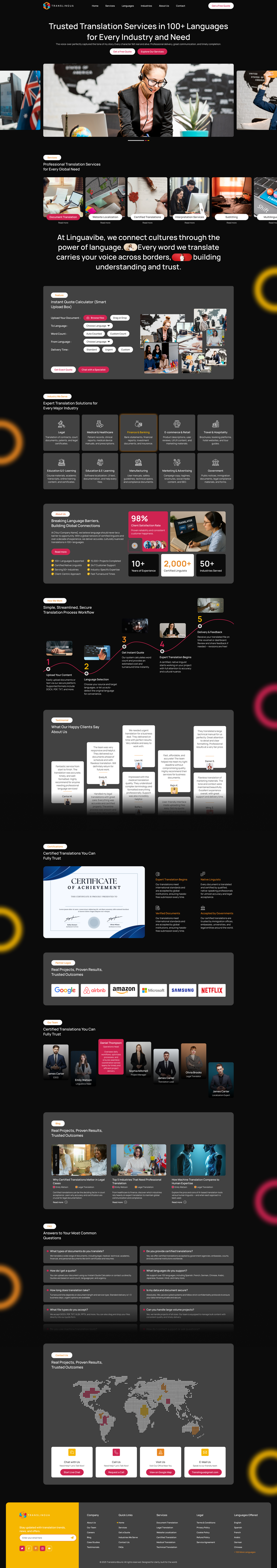 Translation Agency Website Figma Template